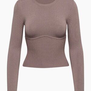 Babaton SCULPT KNIT EMPIRE LONGSLEEVE SWEATER (Toasty)